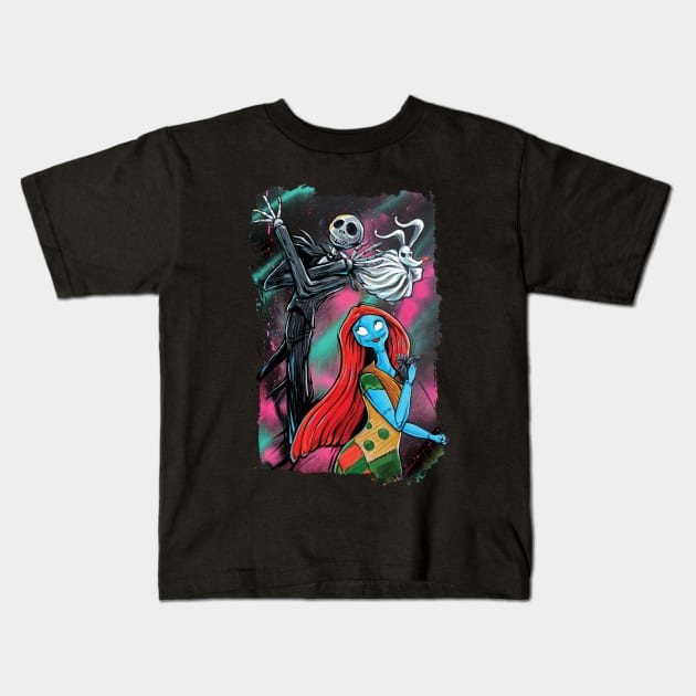 Nightmare Before Christmas Kids T-Shirt by Lopan4000